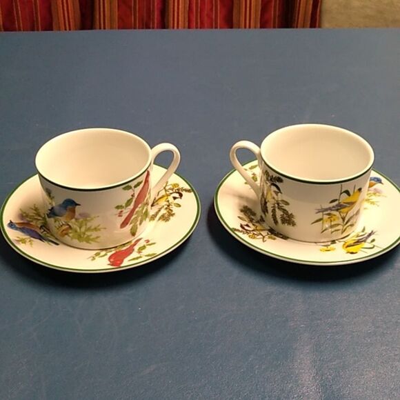 National Wildlife Federation Floral Bird Design Tea Cup and Saucer Set - Picture 6 of 7